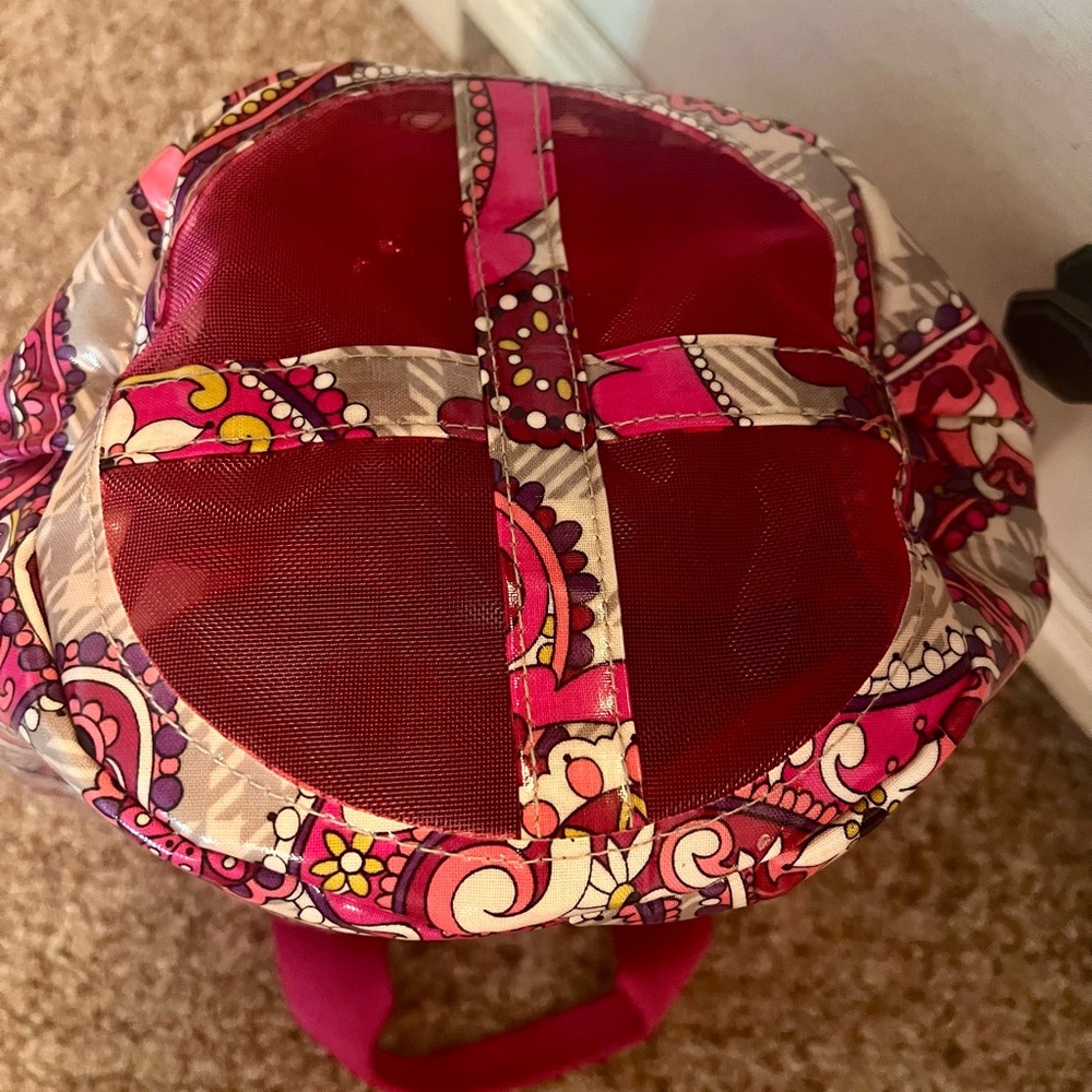 NWOT Vera Bradley Rosy Posies vinyl shower caddy bag - Picture 3 of 3